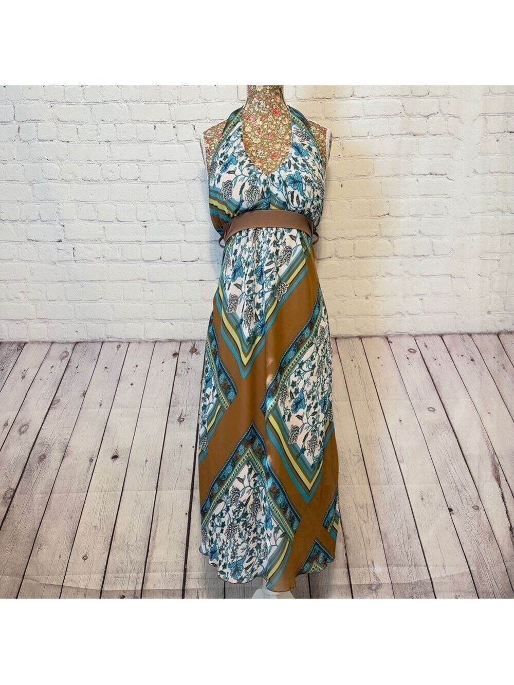 Y2K Max Rave Halter Dress SzM EUC - Picture 2 of 10